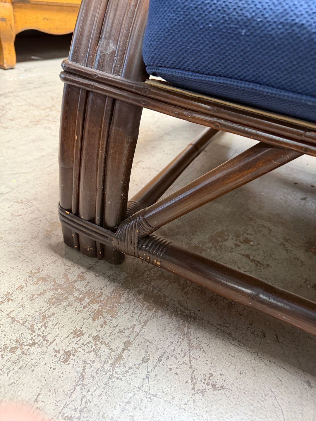 Set of 2 Vintage Bamboo and Rattan Armchair