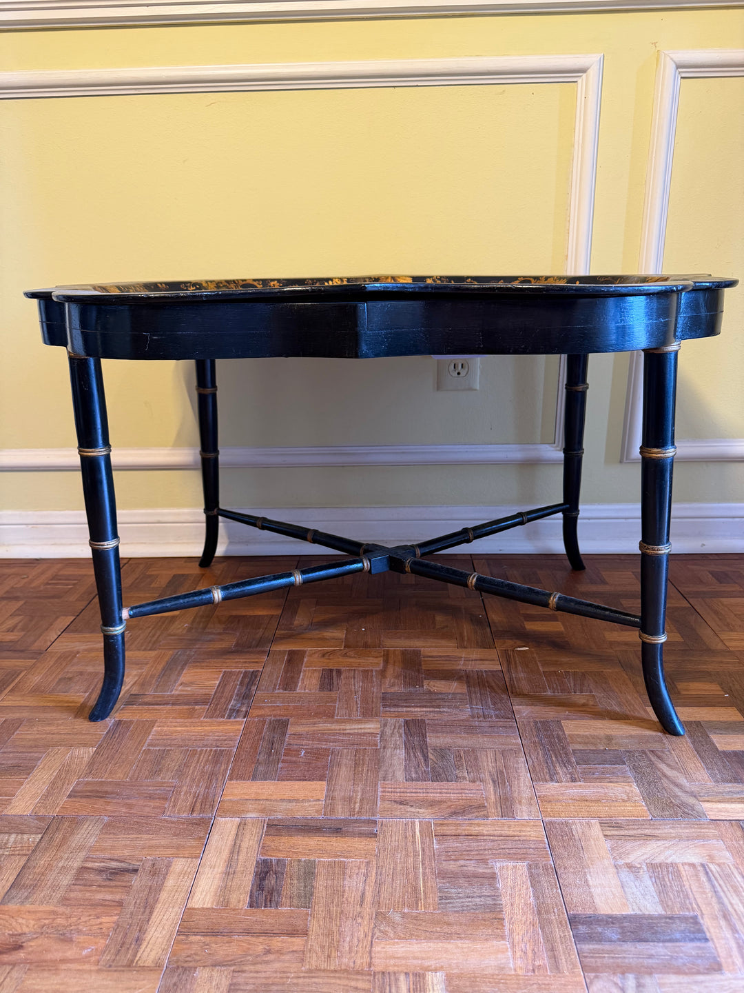 Antique Black Lacquer Paper Mache