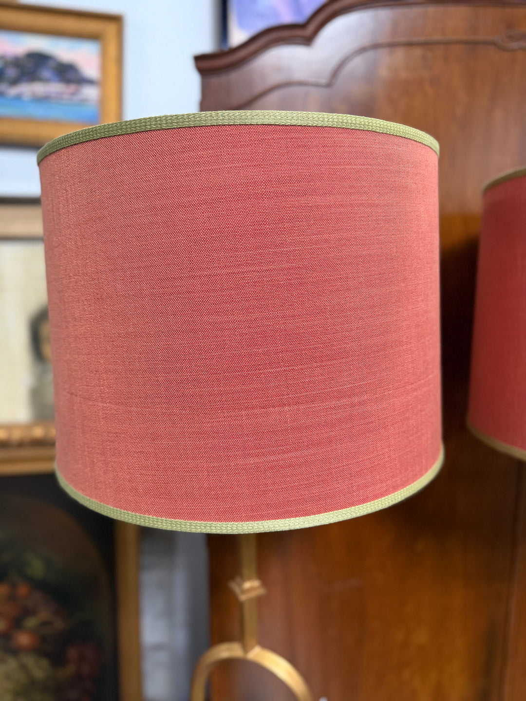 Floor Lamps with Shades with Red/Green Trim