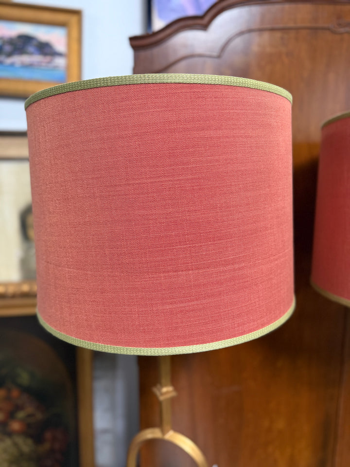 Floor Lamps with Shades with Red/Green Trim
