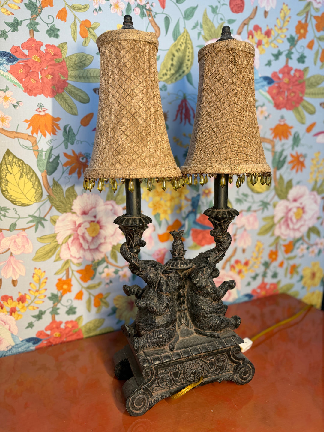 Vintage Elephant Double Lamp