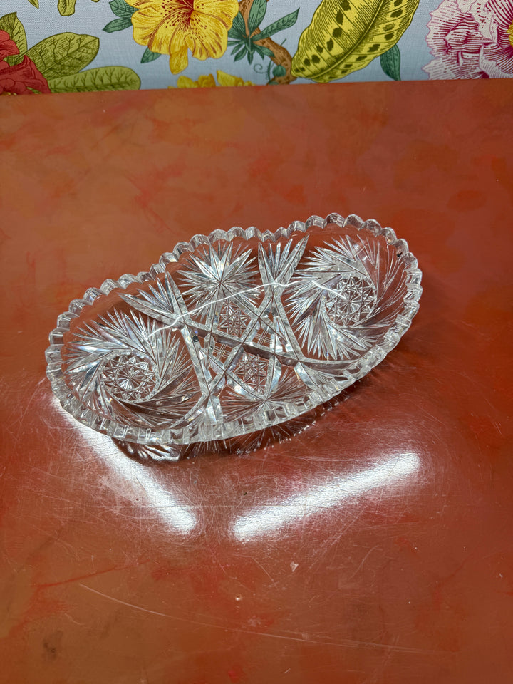 Cut Glass Trinket Dish