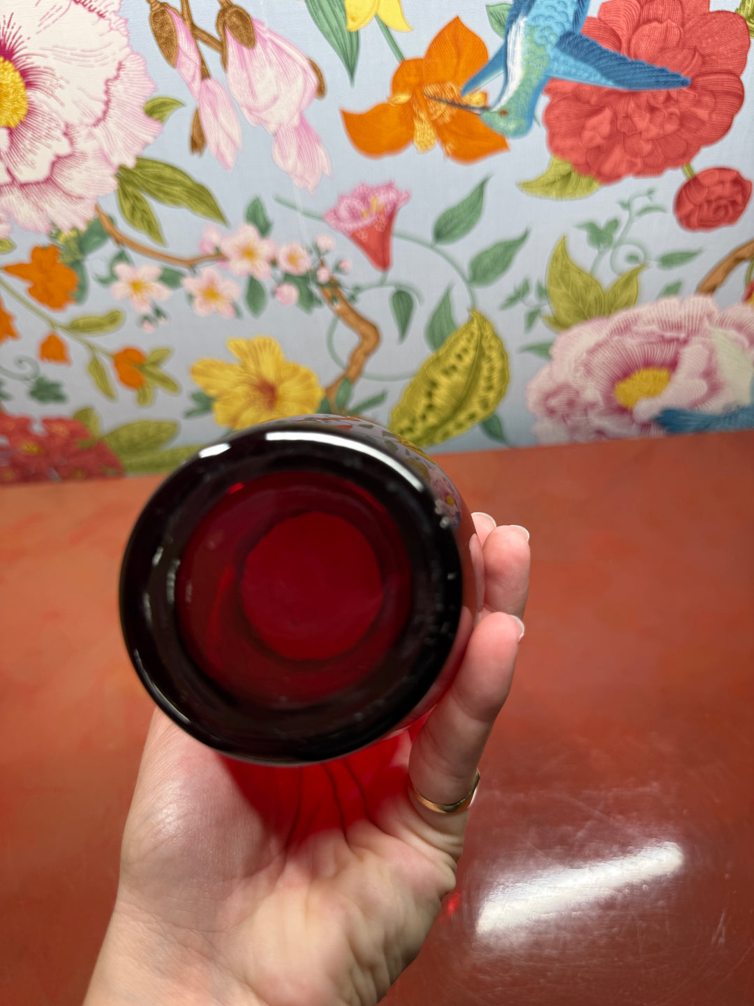 Red Glass Vase