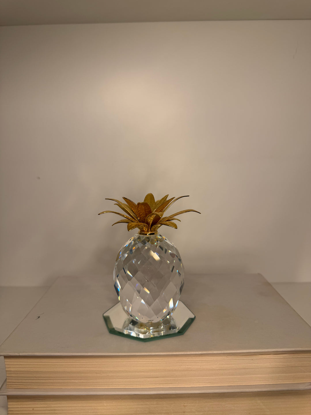 Swarovski Pineapple Crystal with Glass Tray