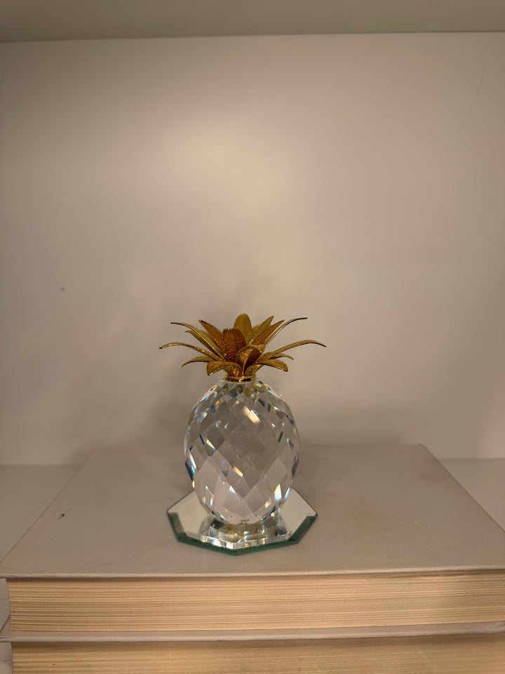 Swarovski Pineapple Crystal with Glass Tray