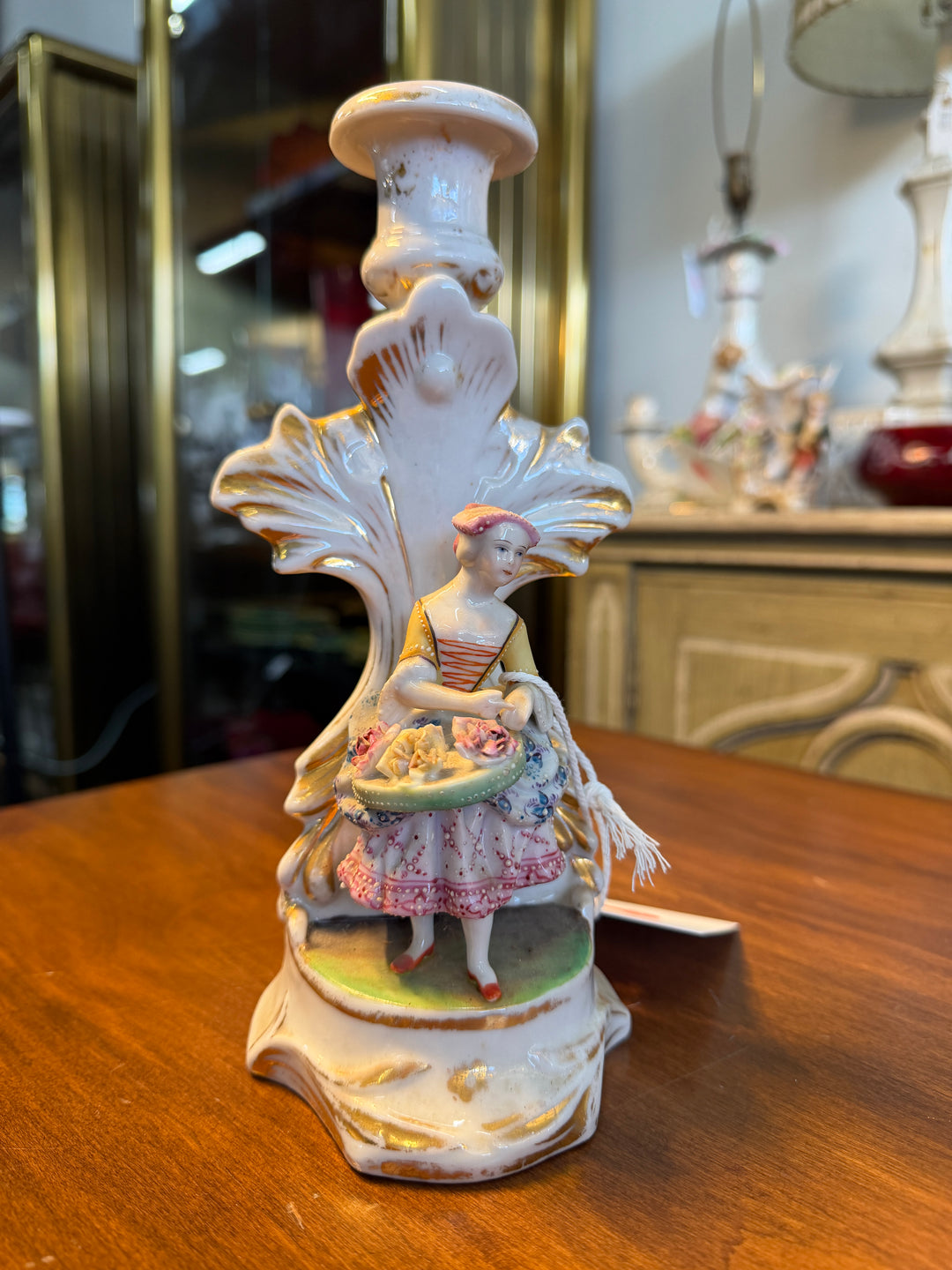 19th Century Victorian Lady Candle Holder
