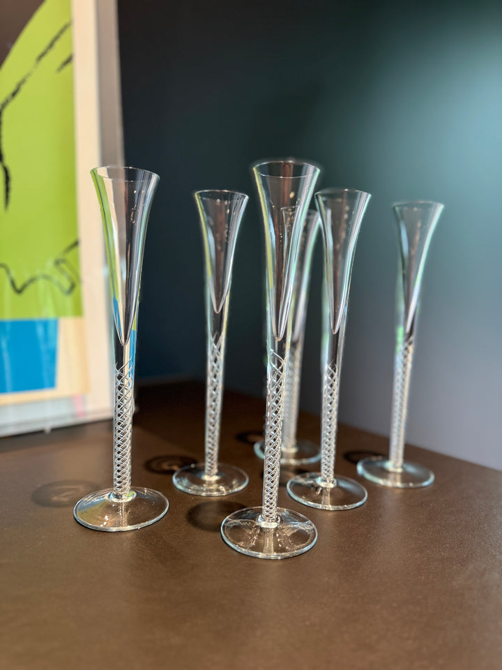 Set of 6 Unmarked Crystal Glasses (Set of 6)