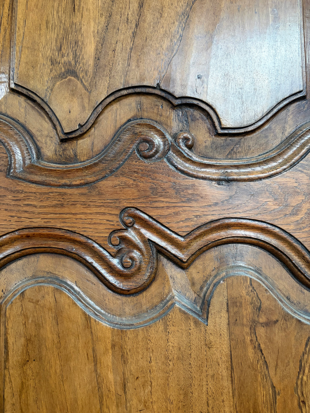 French Provincial Carved Walnut Armoire
