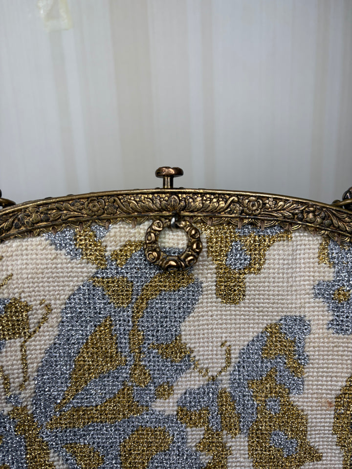 Vintage Butterfly Tapestry Evening Bag