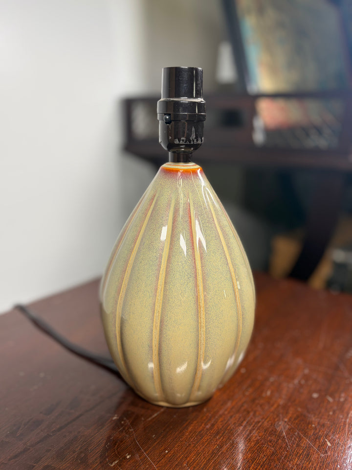 Ceramic Drip-Glaze Teardrop Lamp Base