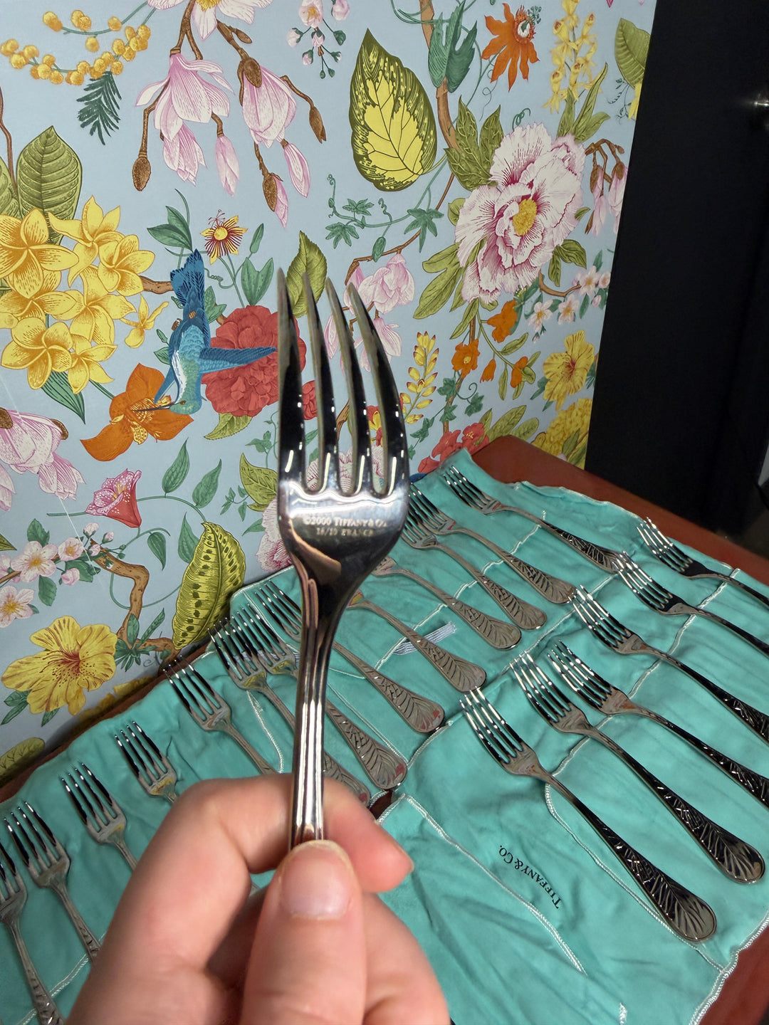 Vintage Tiffany & Co - Set of 16 Stainless Steel Dinner Forks / 16 Salad Forks