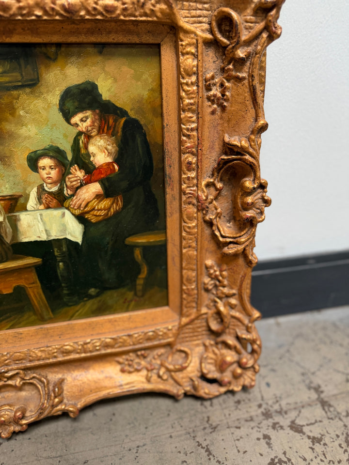 Five Children and Caretaker Oil Painting