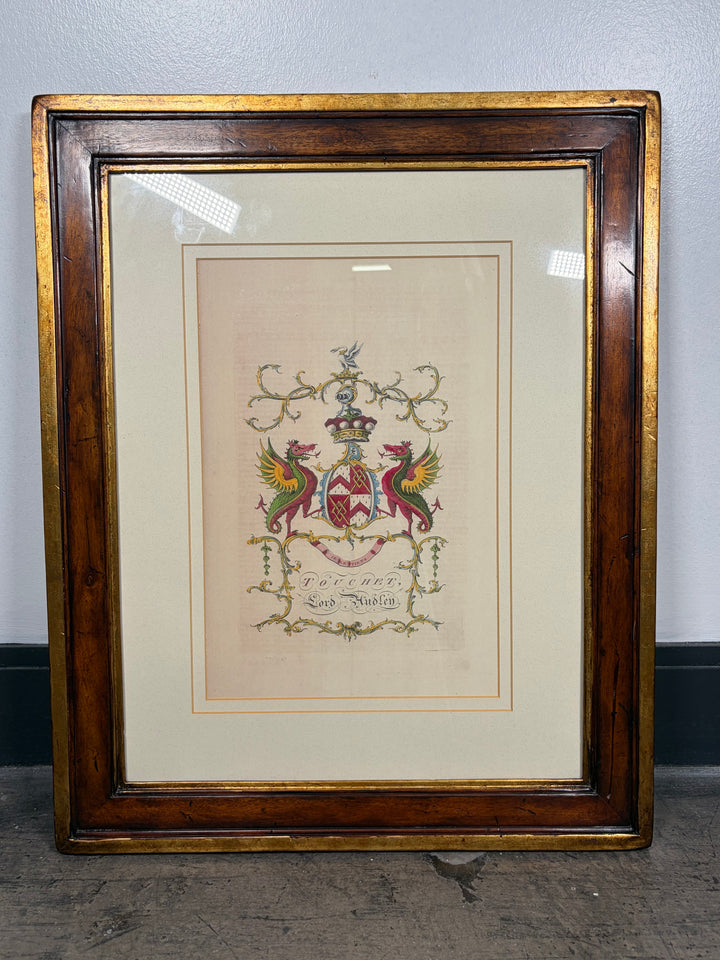 Framed Heraldic Coat of Arms Print – Touchet, Lord Audley