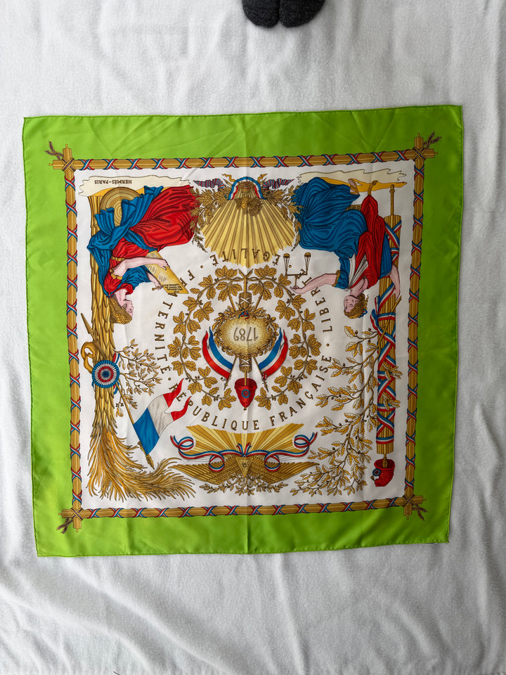 Vintage HERMÈS ‘Liberté Égalité Fraternité’ French Republic 1789 90