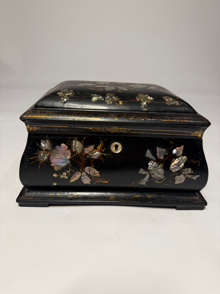 Mother of Pearl Inlaid Lacquer Box