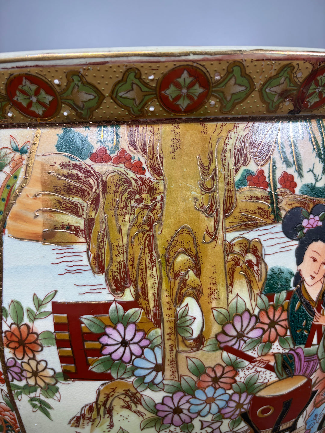 Large Painted Planter