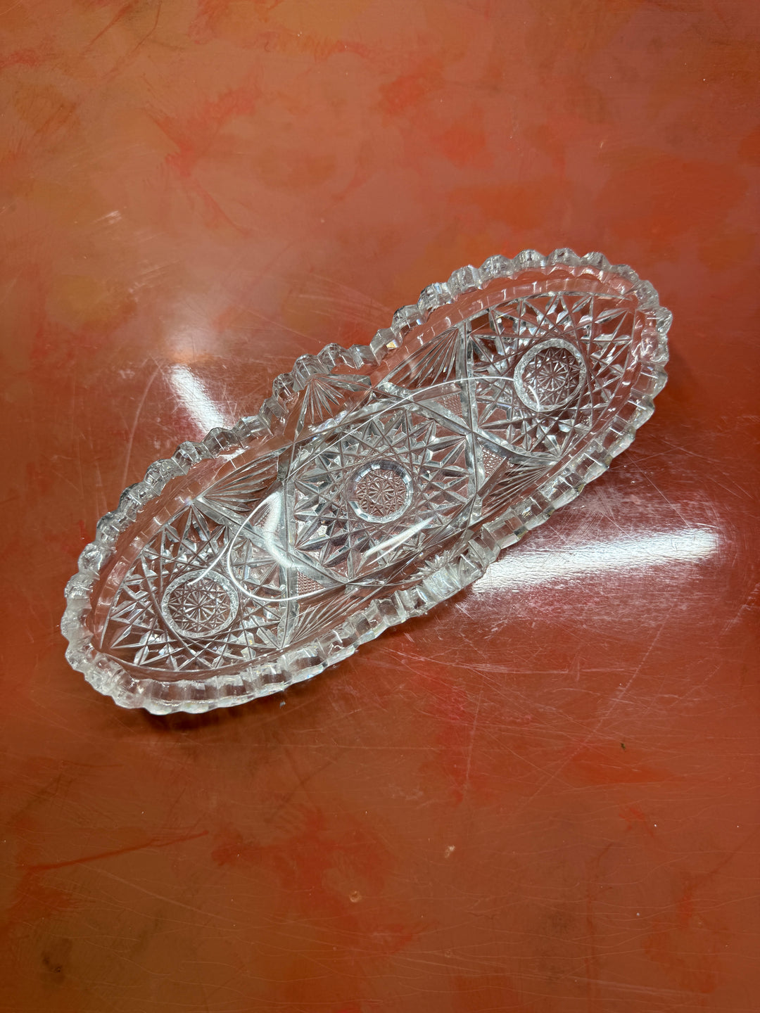 Cut Glass Trinket Dish