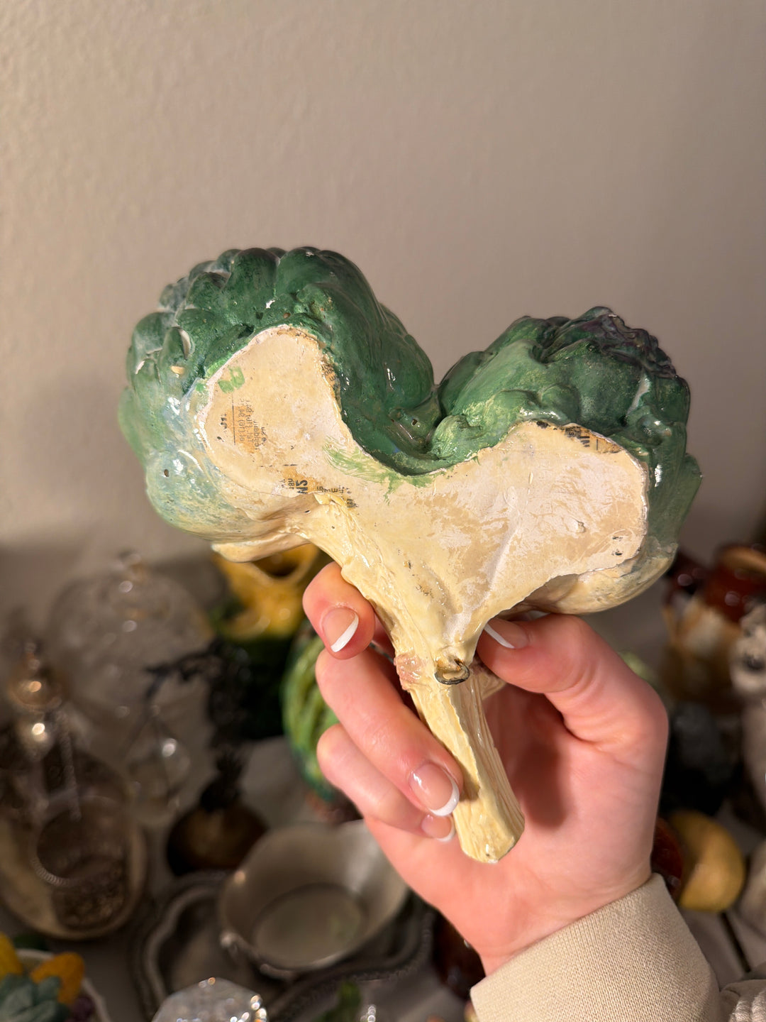 Majolica Ceramic Artichoke Figurine