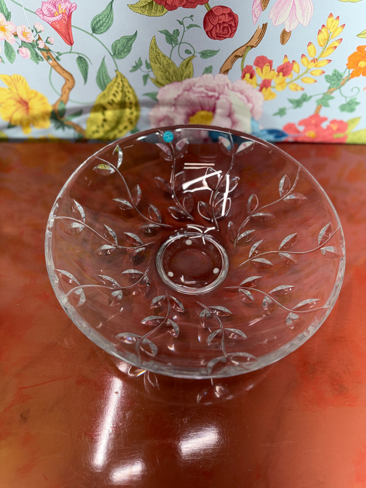 Vintage Tiffany & Co Crystal Vine Bowl