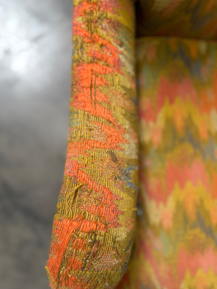 Upholstered Chair - Orange Multicolor