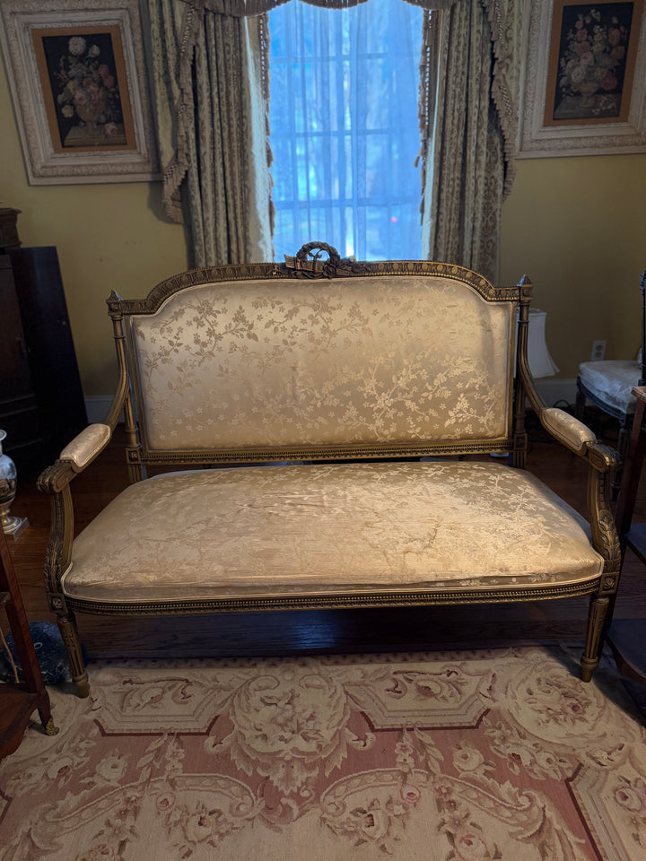 Louis XVI Gilded Settee