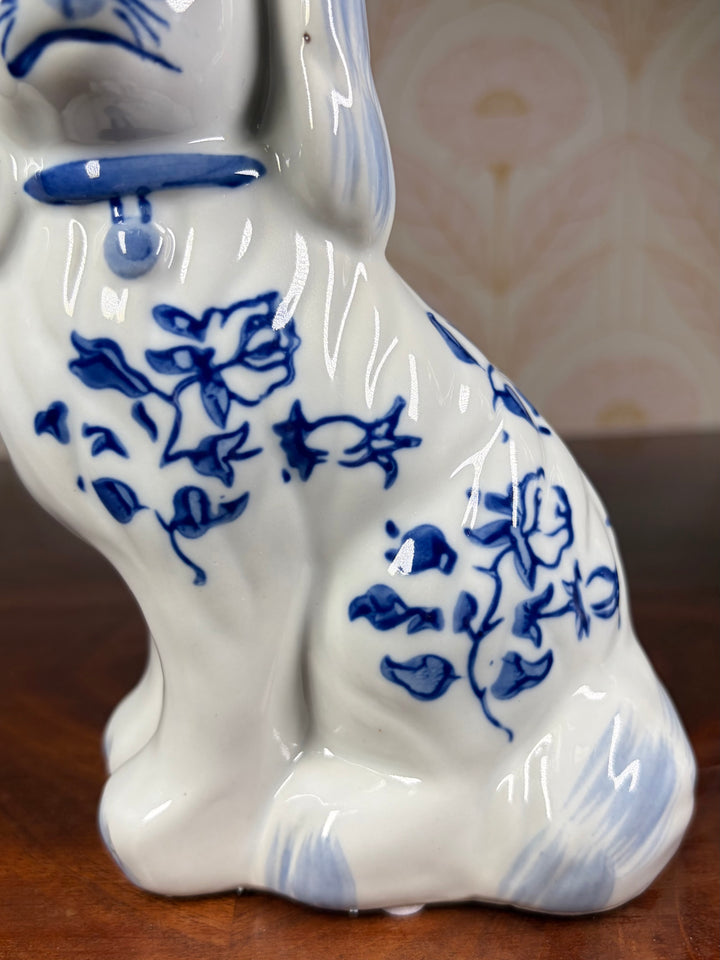 Pair of Blue and White Dogs