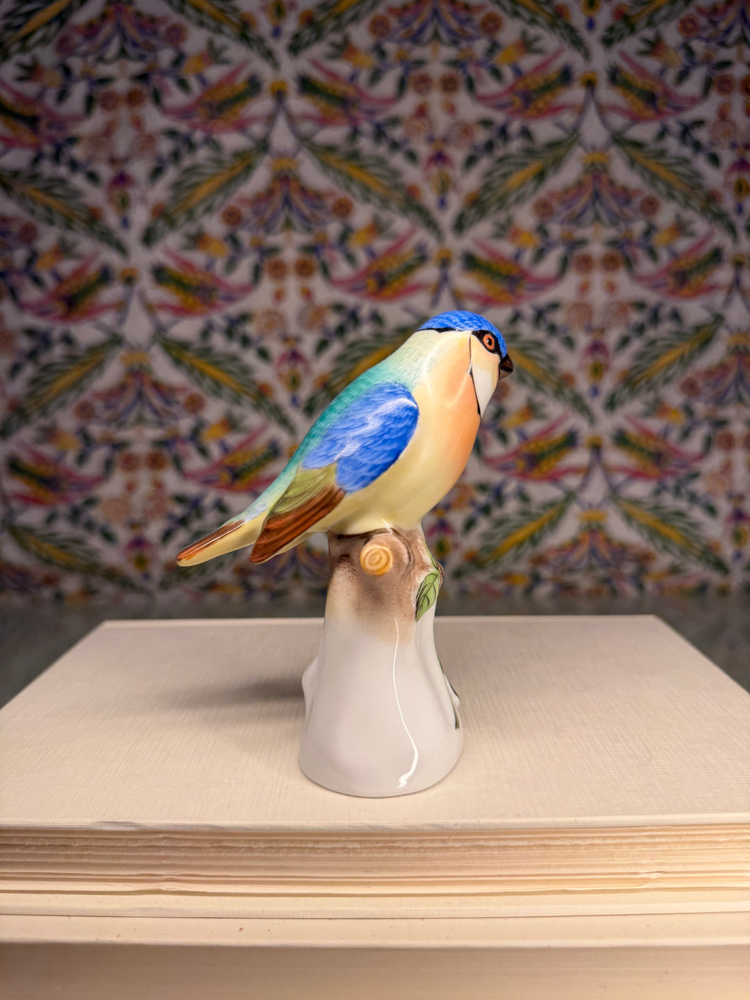 Herend Porcelain Perched Bird Figurine