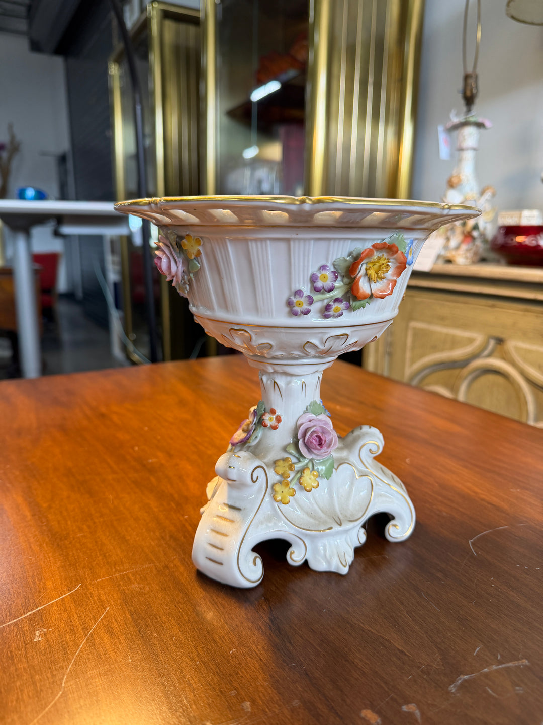 Louis XVI Hand Painted Pedestal Centre Bowl