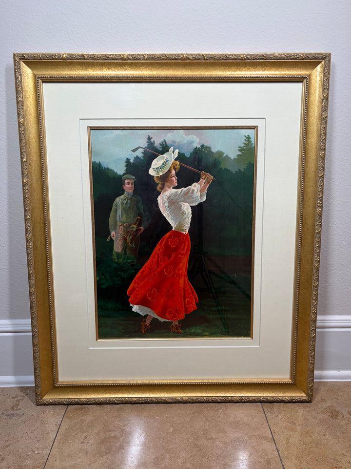 Female Golfer Artwork