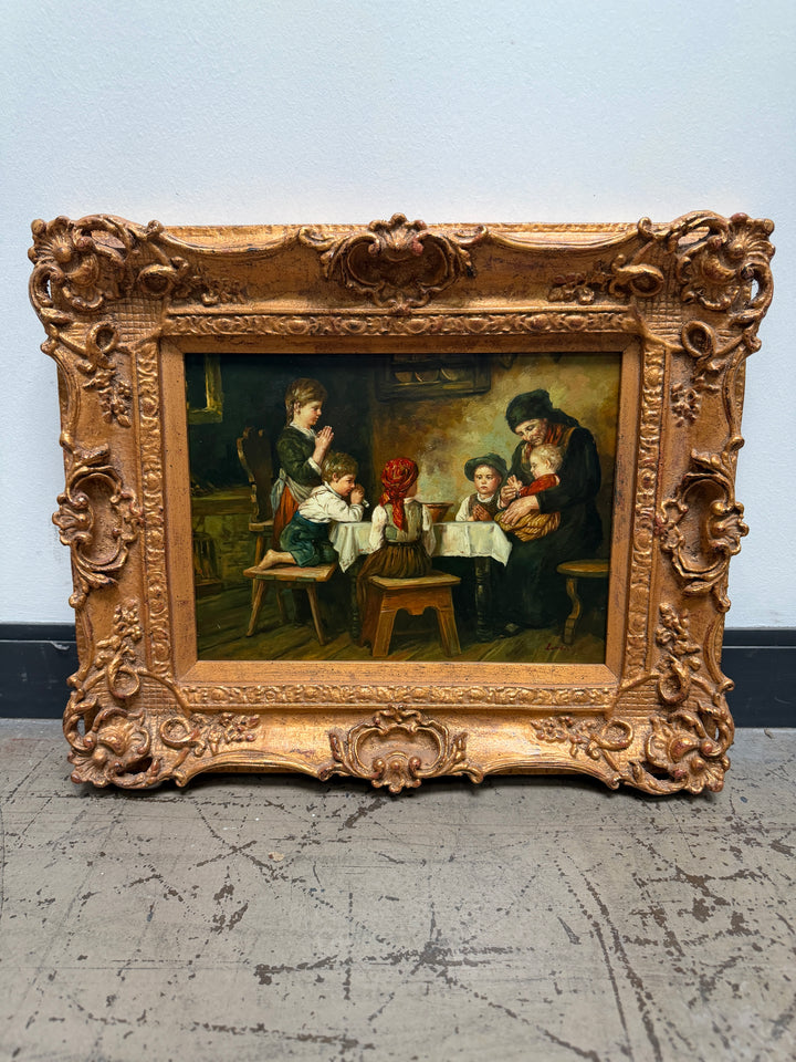 Five Children and Caretaker Oil Painting