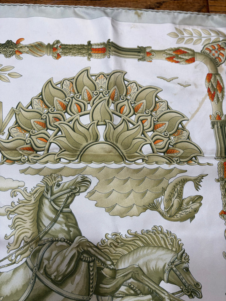 Vintage HERMÈS “Le Matin Neuf” Silk Scarf 90