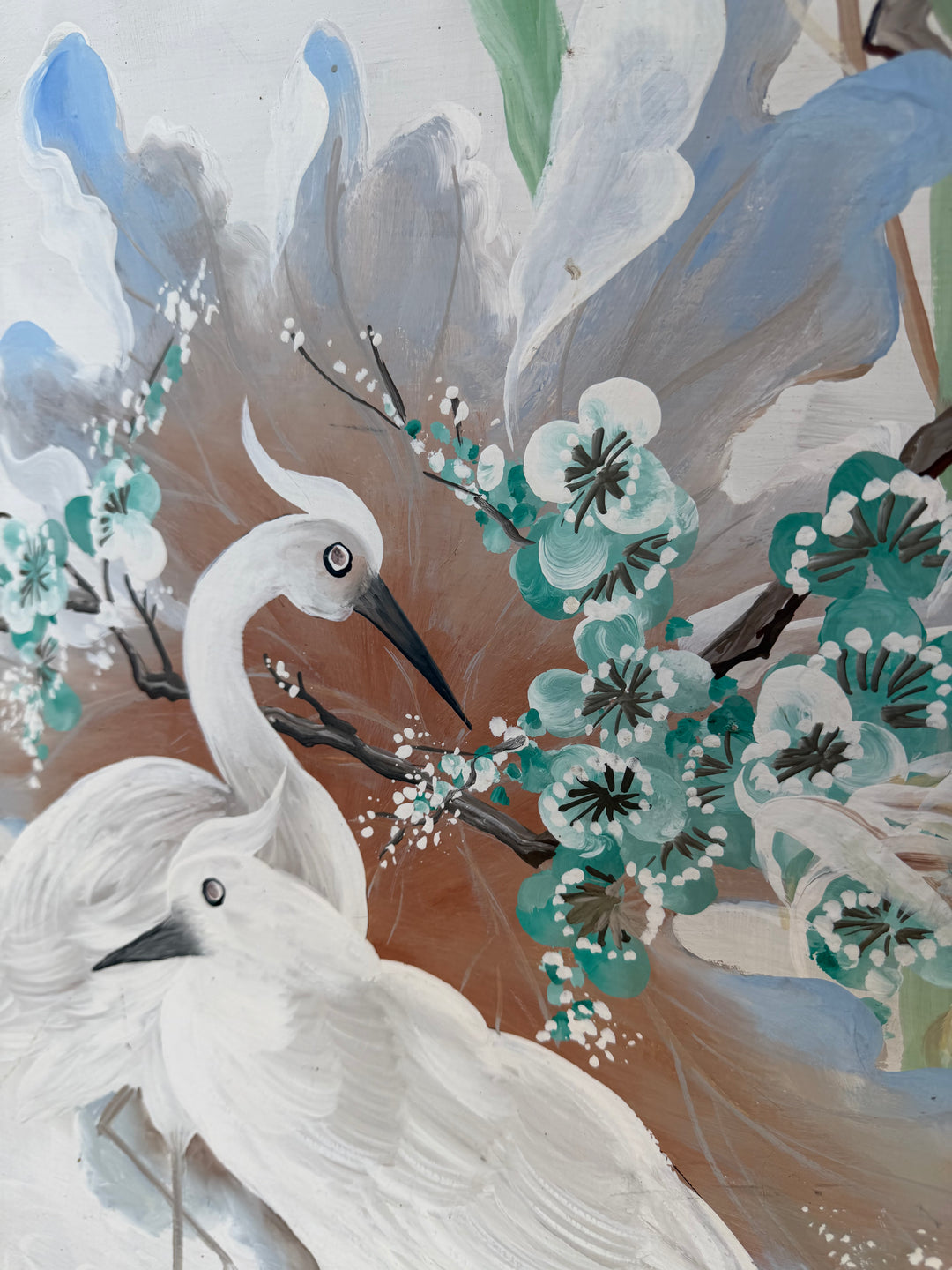 Painted Screen by Lucien Lienfelder, Signed