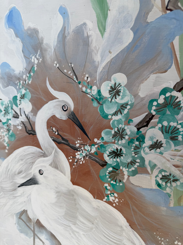 Painted Screen by Lucien Lienfelder, Signed