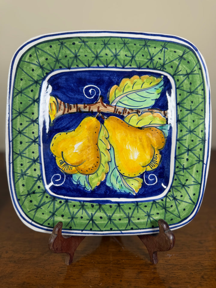 Handpainted Portuguese Service for 4 (Chalice Cups, appetizer plates, dinner plates)