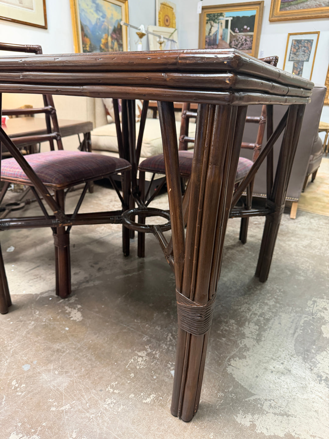 Vintage Bamboo Card Table