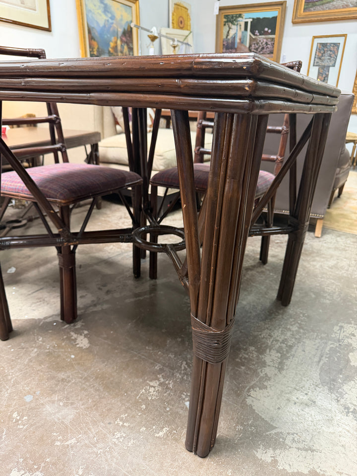 Vintage Bamboo Card Table