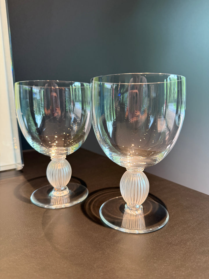 Set of 2 Lalique “Langeais” Wine Goblets (Set of 2)