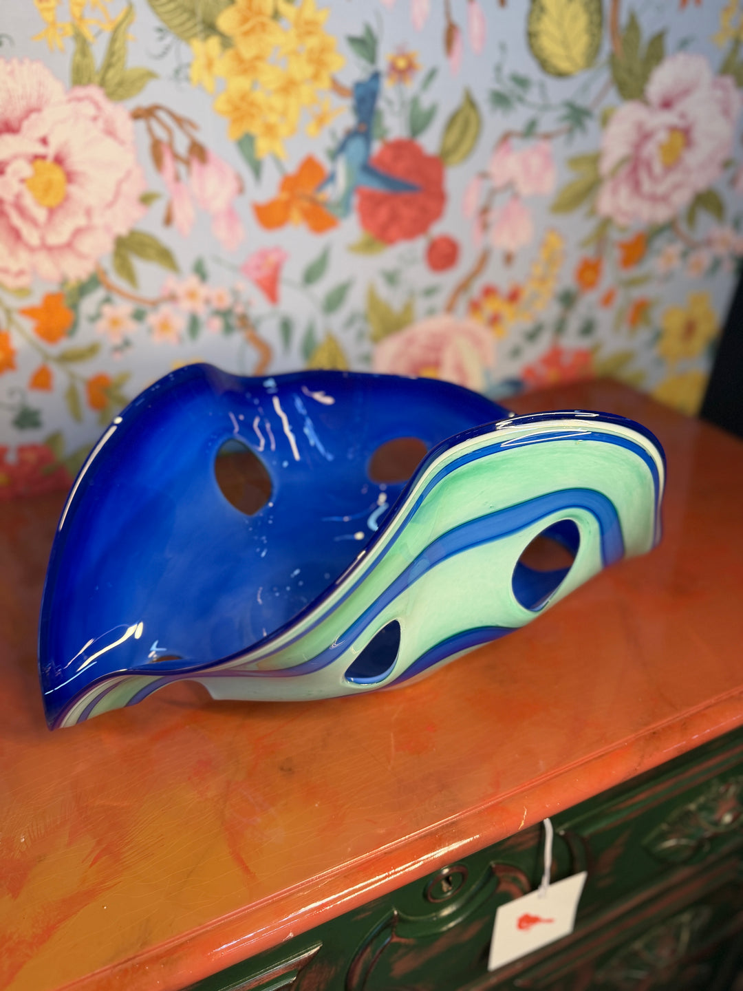 Blue and Green Glass Sculpture