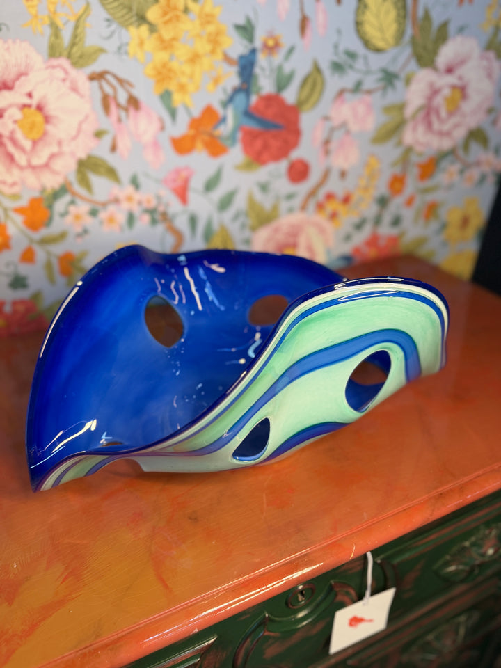 Blue and Green Glass Sculpture