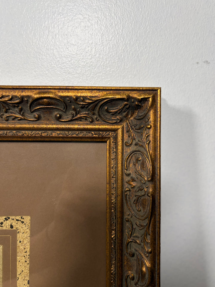 Framed Engraving After Claude Lorraine – Classical Landscape with Ruins