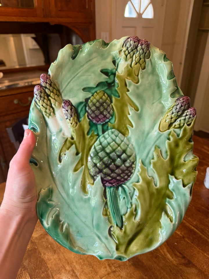 Antique French Majolica Serving Set