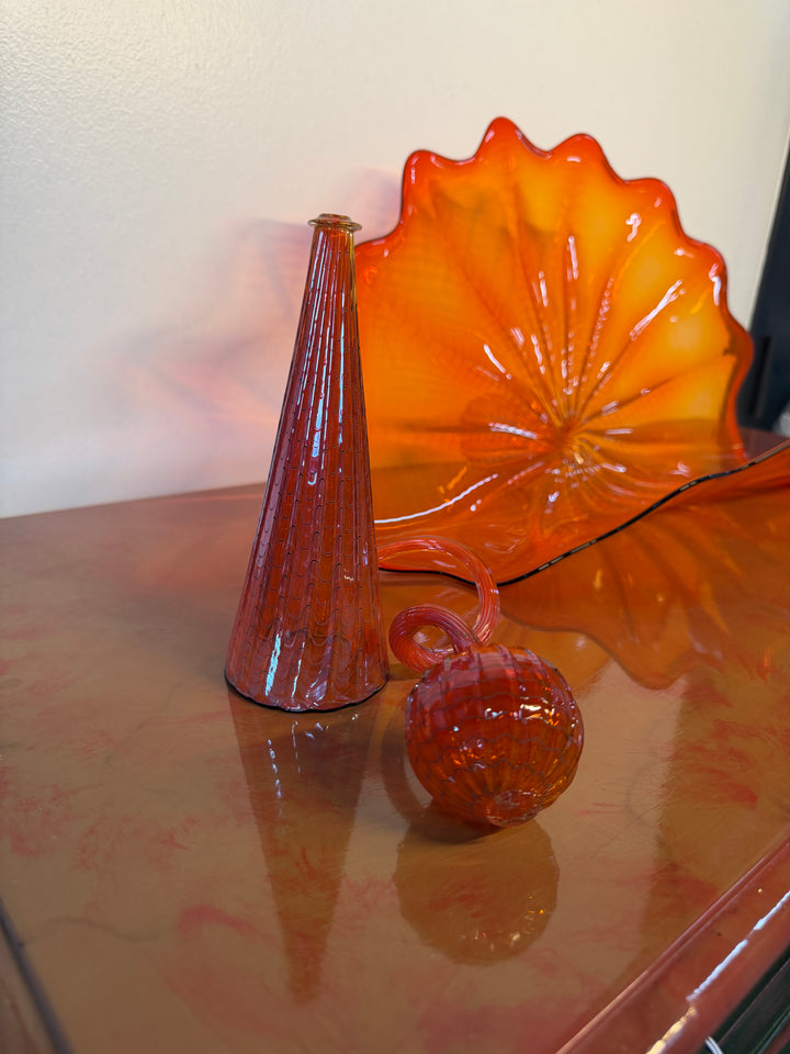 Chihuly Persian Set of 5 with Black Lip Wrap