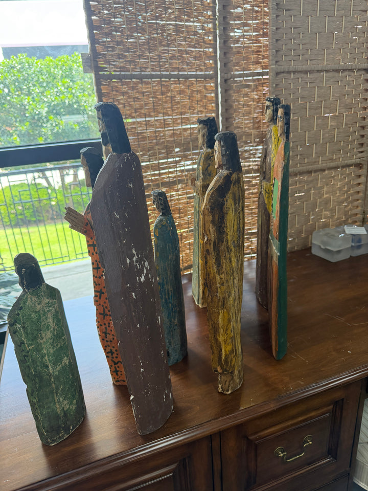 Nine Mexican Folk Art Figurines