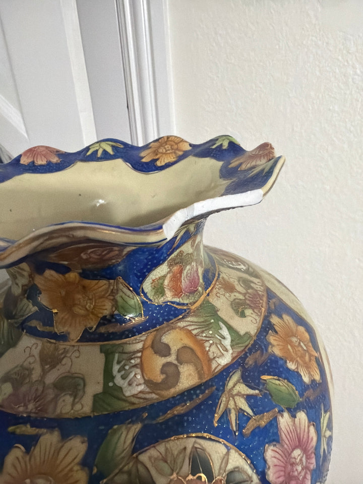 Antique Vases with Wooden Stands