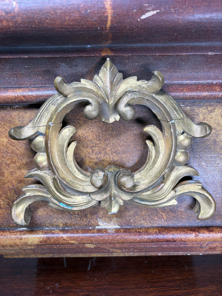 Decorative Wooden Wall Bracket with Gilt Rococo Hardware