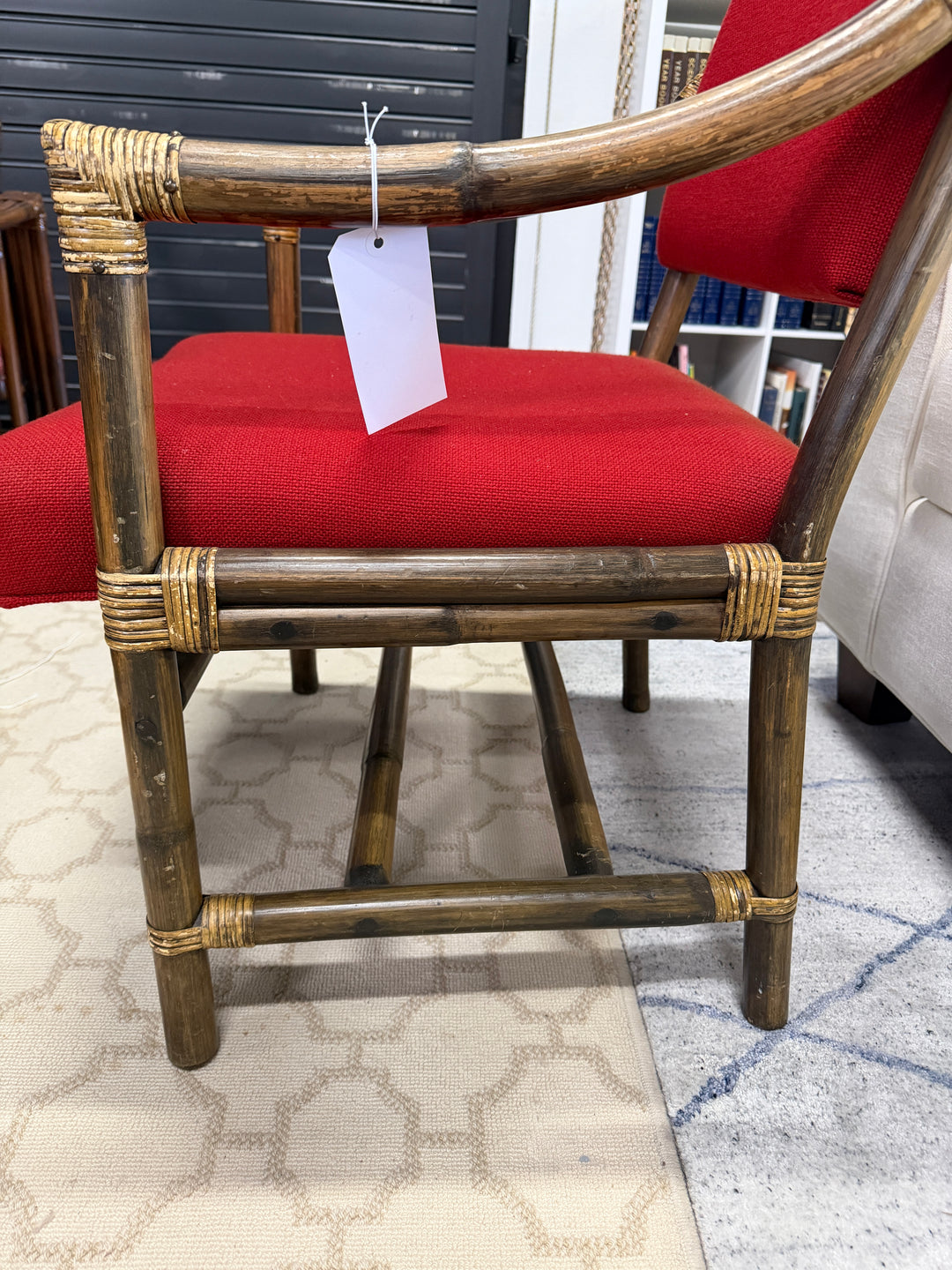 Set of 2 Vintage Bamboo and Rattan Chairs