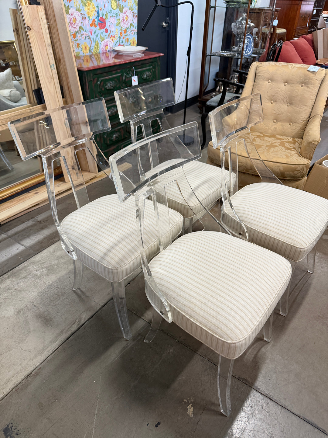 Lucite Klismos Chairs by Hill Manufacturing (Set of 4)