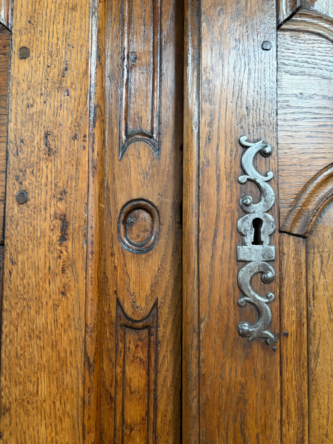 French Provincial Carved Walnut Armoire