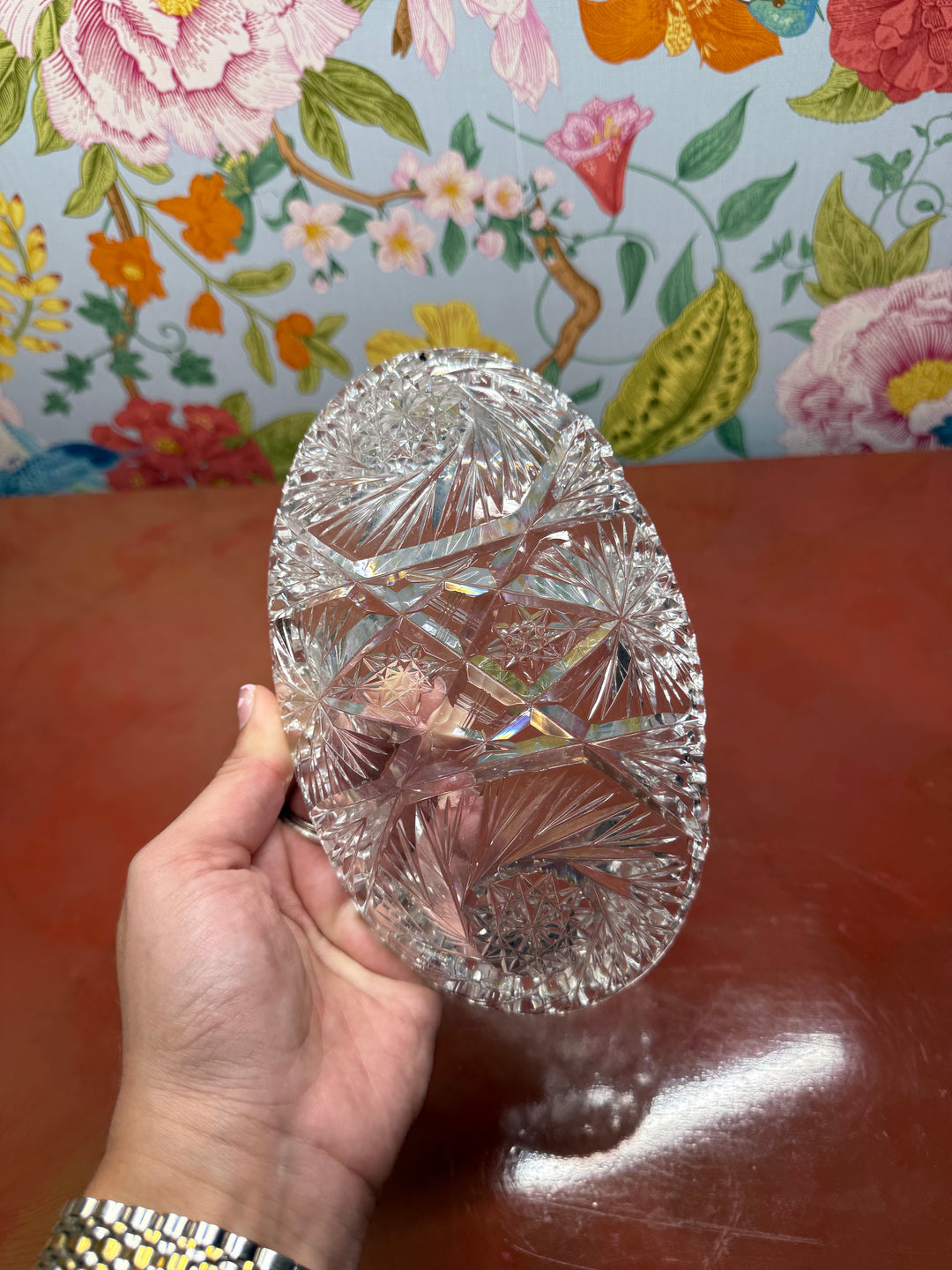 Cut Glass Trinket Dish