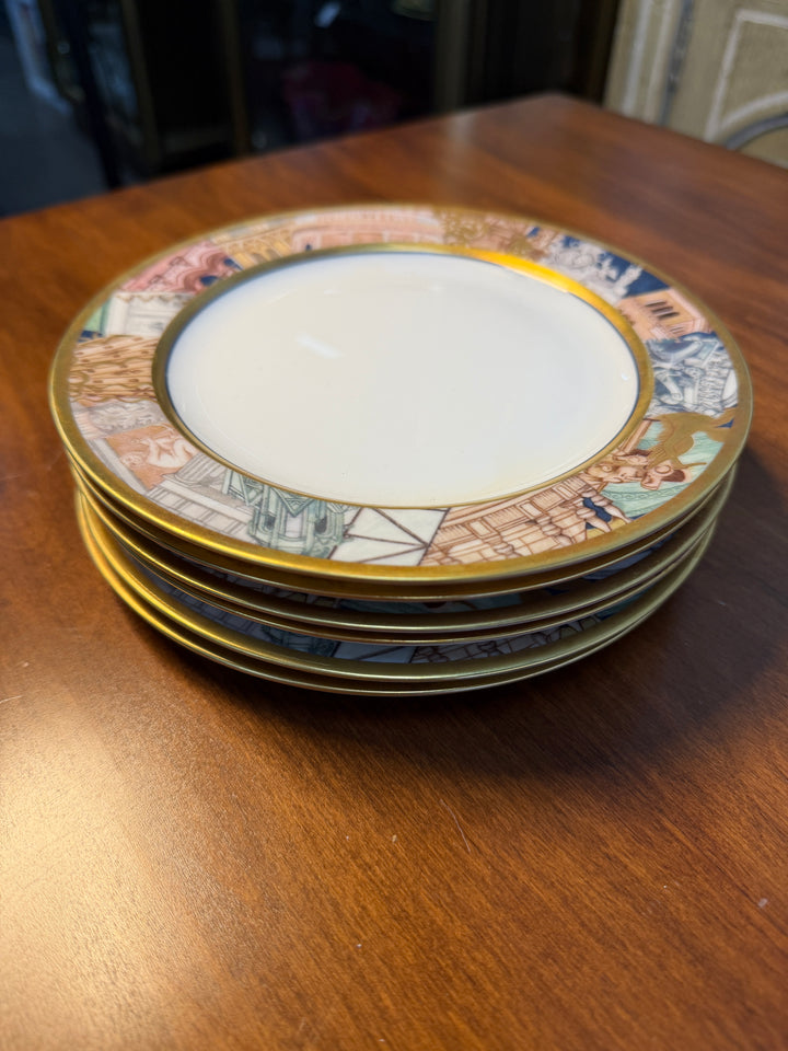 Set of 6 Limoges “Metropolis” Plates